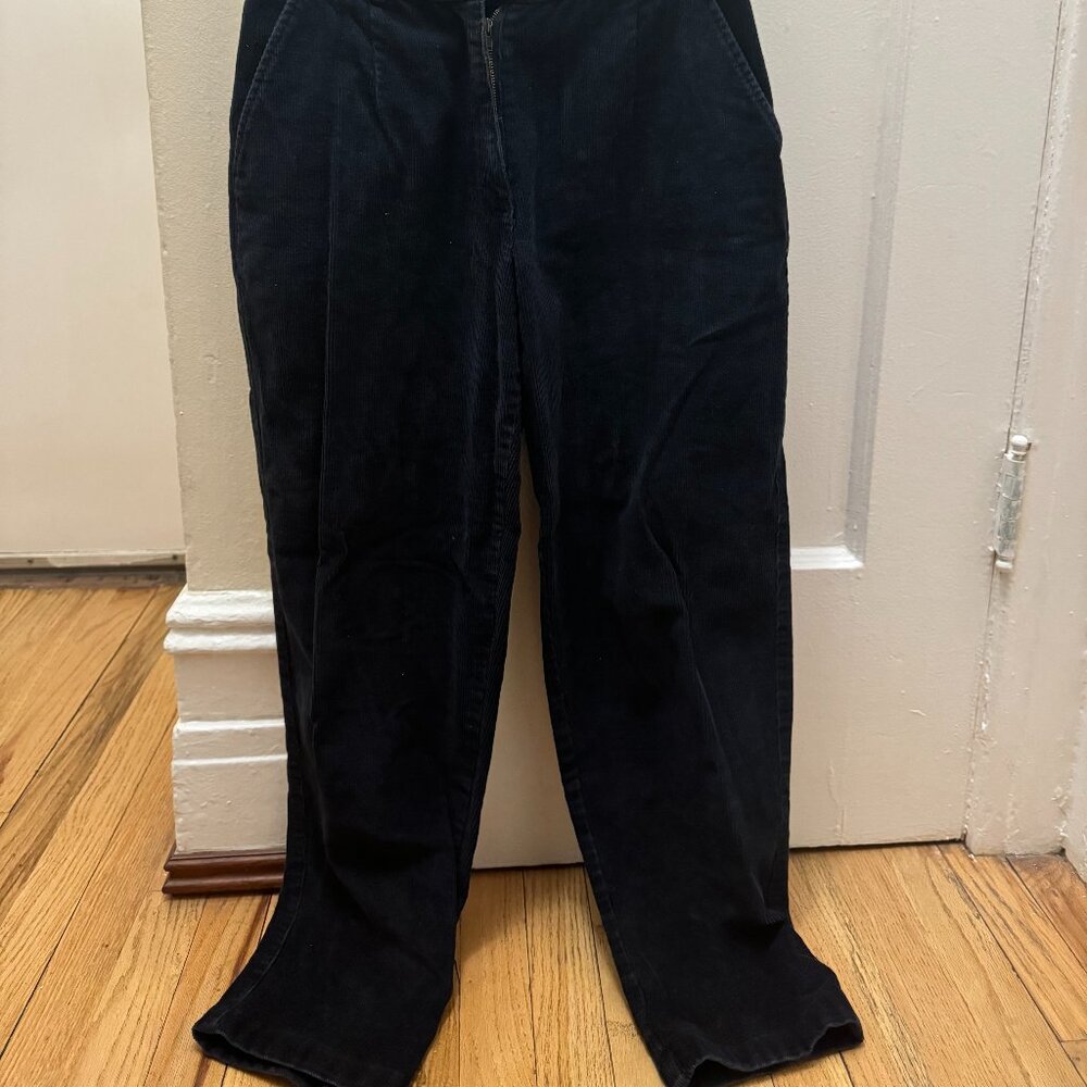 Vintage LL Bean Navy Blue Corduroy Pants (6P) - Picture 2 of 4